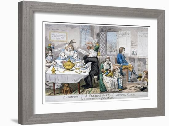 A General Fast in Consequence of the War!!, 1794-Isaac Cruikshank-Framed Giclee Print