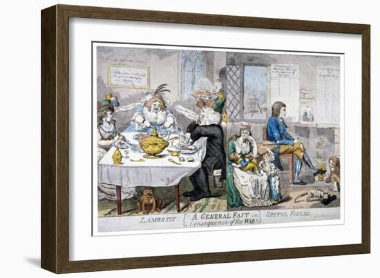 A General Fast in Consequence of the War!!, 1794-Isaac Cruikshank-Framed Giclee Print