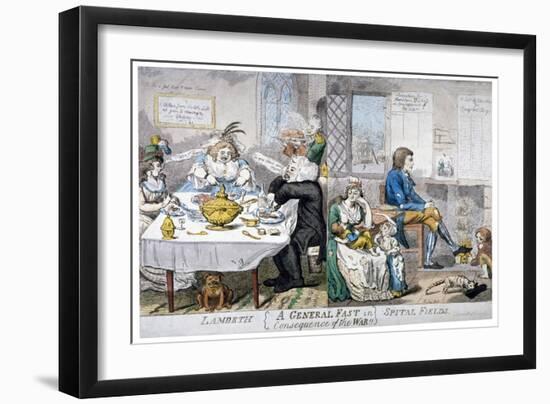 A General Fast in Consequence of the War!!, 1794-Isaac Cruikshank-Framed Giclee Print