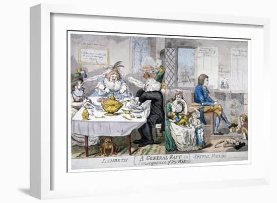 A General Fast in Consequence of the War!!, 1794-Isaac Cruikshank-Framed Giclee Print