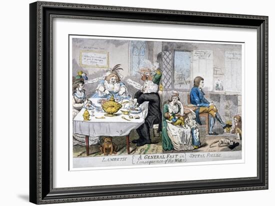 A General Fast in Consequence of the War!!, 1794-Isaac Cruikshank-Framed Giclee Print