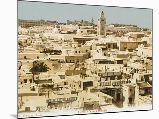 A General Panoramic View of the Rooftops of Tunis, Tunisia-null-Mounted Photographic Print