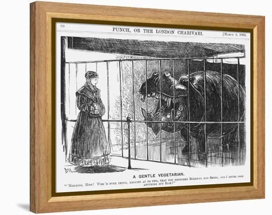 A Gentle Vegetarian, 1869-George Du Maurier-Framed Premier Image Canvas