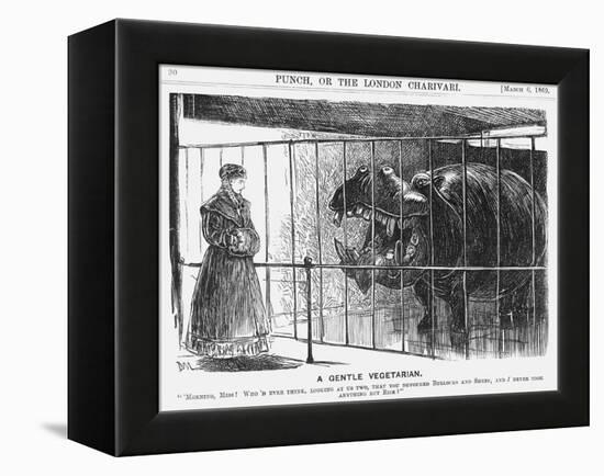 A Gentle Vegetarian, 1869-George Du Maurier-Framed Premier Image Canvas