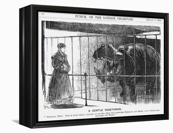 A Gentle Vegetarian, 1869-George Du Maurier-Framed Premier Image Canvas