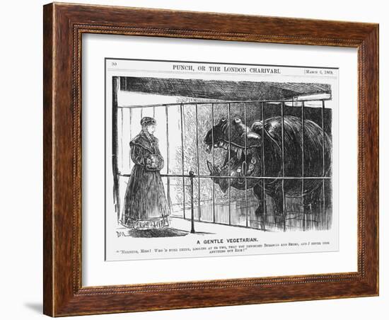 A Gentle Vegetarian, 1869-George Du Maurier-Framed Giclee Print