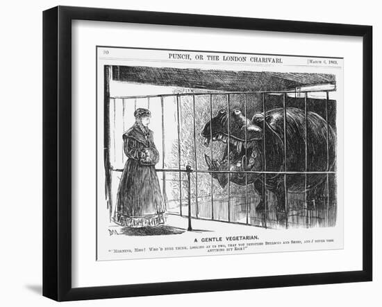 A Gentle Vegetarian, 1869-George Du Maurier-Framed Giclee Print