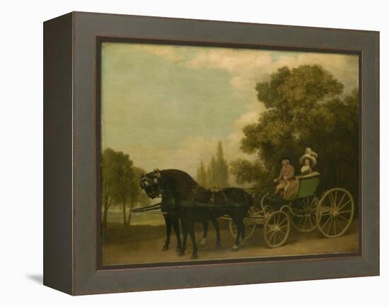 A Gentleman Driving a Lady in a Phaeton, 1787-George Stubbs-Framed Premier Image Canvas