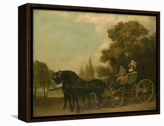 A Gentleman Driving a Lady in a Phaeton, 1787-George Stubbs-Framed Premier Image Canvas