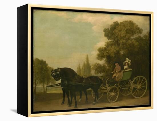 A Gentleman Driving a Lady in a Phaeton, 1787-George Stubbs-Framed Premier Image Canvas