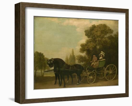 A Gentleman Driving a Lady in a Phaeton, 1787-George Stubbs-Framed Giclee Print