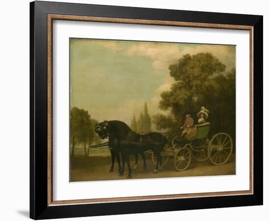 A Gentleman Driving a Lady in a Phaeton, 1787-George Stubbs-Framed Giclee Print