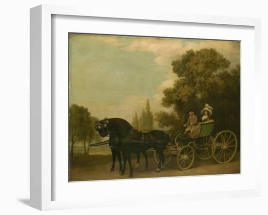 A Gentleman Driving a Lady in a Phaeton, 1787-George Stubbs-Framed Giclee Print