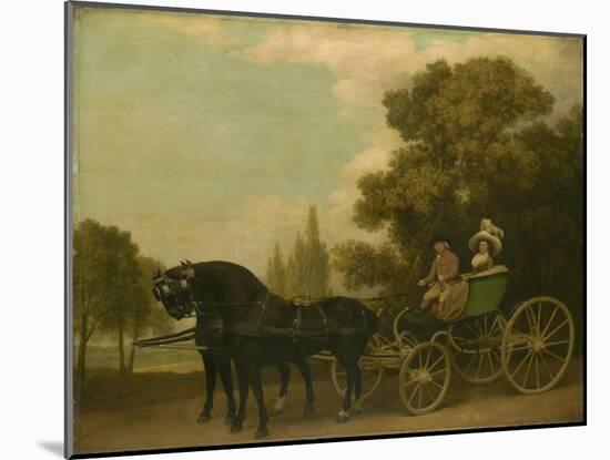 A Gentleman Driving a Lady in a Phaeton, 1787-George Stubbs-Mounted Giclee Print