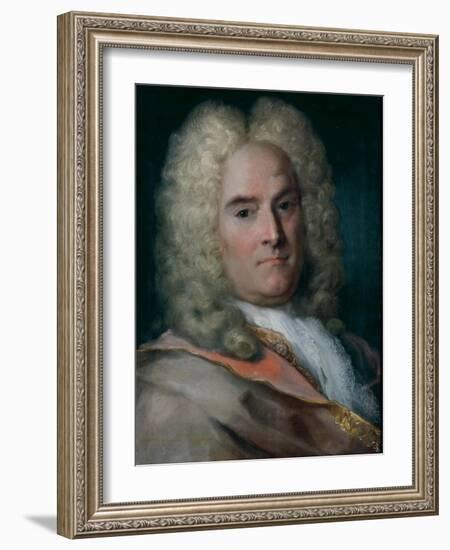 A Gentleman in a Gray Cape over a Gold-Embroidered Coat-Rosalba Giovanna Carriera-Framed Giclee Print