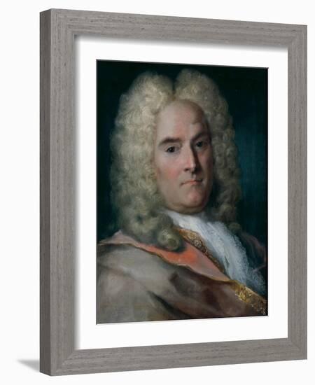 A Gentleman in a Gray Cape over a Gold-Embroidered Coat-Rosalba Giovanna Carriera-Framed Giclee Print