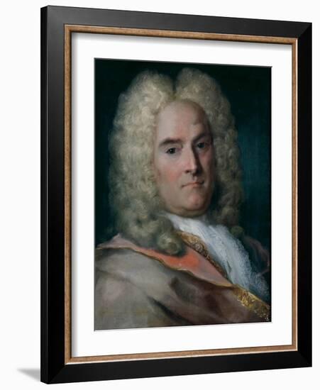 A Gentleman in a Gray Cape over a Gold-Embroidered Coat-Rosalba Giovanna Carriera-Framed Giclee Print