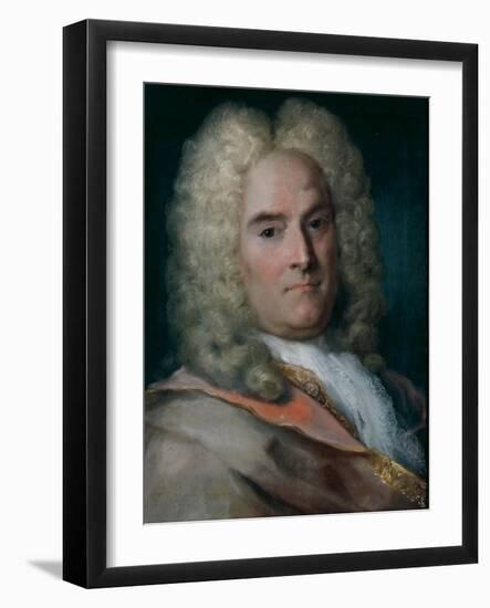 A Gentleman in a Gray Cape over a Gold-Embroidered Coat-Rosalba Giovanna Carriera-Framed Giclee Print