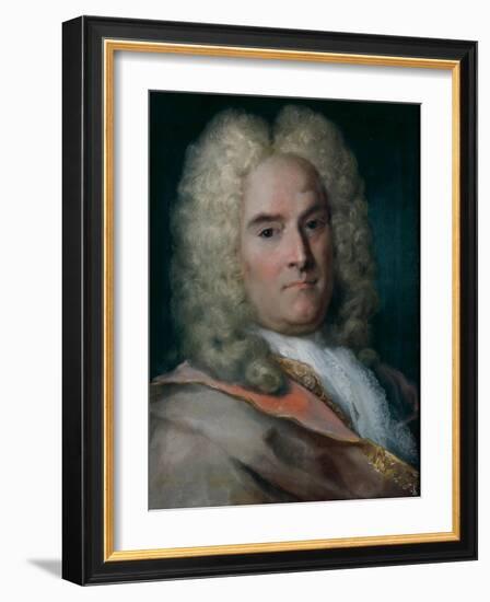 A Gentleman in a Gray Cape over a Gold-Embroidered Coat-Rosalba Giovanna Carriera-Framed Giclee Print