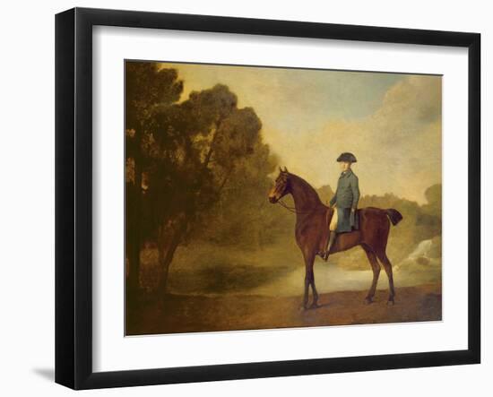 A Gentleman on a Bay Hunter, 1771 (Oil on Canvas)-George Stubbs-Framed Giclee Print