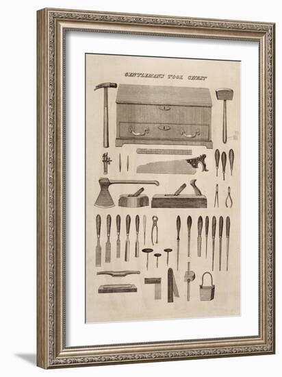 A Gentleman's Tool Chest, from the Catalogue of Cutler and Co. (Engraving)-English-Framed Giclee Print