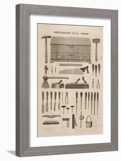 A Gentleman's Tool Chest, from the Catalogue of Cutler and Co. (Engraving)-English-Framed Giclee Print