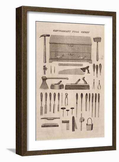 A Gentleman's Tool Chest, from the Catalogue of Cutler and Co. (Engraving)-English-Framed Giclee Print