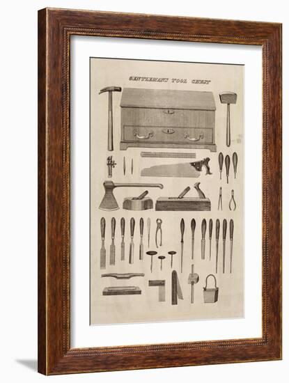 A Gentleman's Tool Chest, from the Catalogue of Cutler and Co. (Engraving)-English-Framed Giclee Print