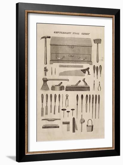 A Gentleman's Tool Chest, from the Catalogue of Cutler and Co. (Engraving)-English-Framed Giclee Print