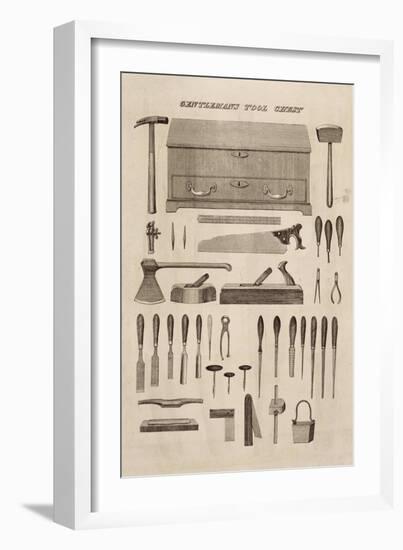 A Gentleman's Tool Chest, from the Catalogue of Cutler and Co. (Engraving)-English-Framed Giclee Print