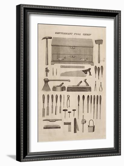 A Gentleman's Tool Chest, from the Catalogue of Cutler and Co. (Engraving)-English-Framed Giclee Print
