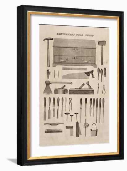 A Gentleman's Tool Chest, from the Catalogue of Cutler and Co. (Engraving)-English-Framed Giclee Print