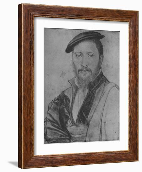 'A Gentleman: Unknown', 1535 (1945)-Hans Holbein the Younger-Framed Giclee Print