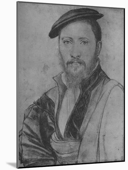 'A Gentleman: Unknown', 1535 (1945)-Hans Holbein the Younger-Mounted Giclee Print