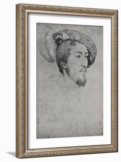 'A Gentleman: Unknown', c1532-1543 (1945)-Hans Holbein the Younger-Framed Giclee Print