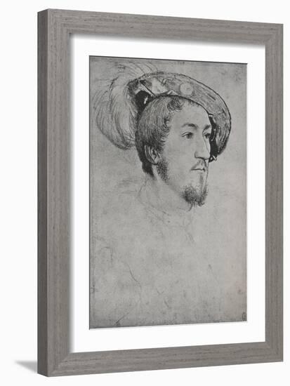 'A Gentleman: Unknown', c1532-1543 (1945)-Hans Holbein the Younger-Framed Giclee Print