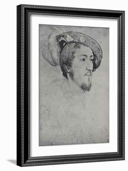 'A Gentleman: Unknown', c1532-1543 (1945)-Hans Holbein the Younger-Framed Giclee Print