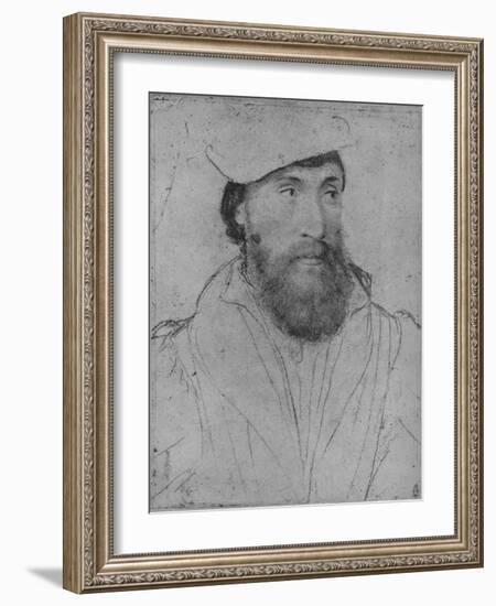 'A Gentleman: Unknown', c1532-1543 (1945)-Hans Holbein the Younger-Framed Giclee Print