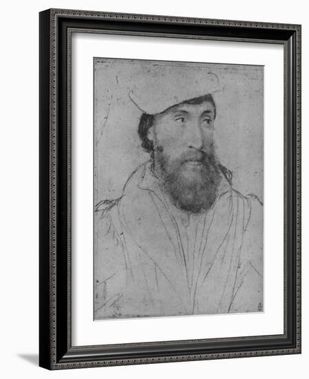 'A Gentleman: Unknown', c1532-1543 (1945)-Hans Holbein the Younger-Framed Giclee Print