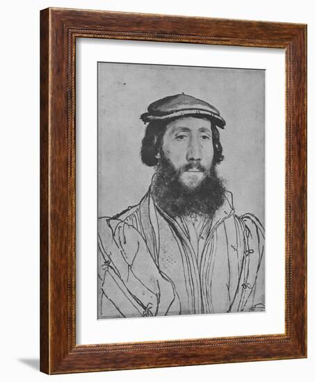 'A Gentleman: Unknown', c1535 (1945)-Hans Holbein the Younger-Framed Giclee Print