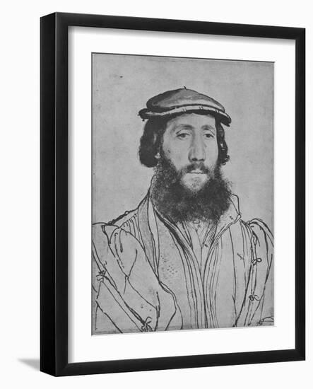 'A Gentleman: Unknown', c1535 (1945)-Hans Holbein the Younger-Framed Giclee Print