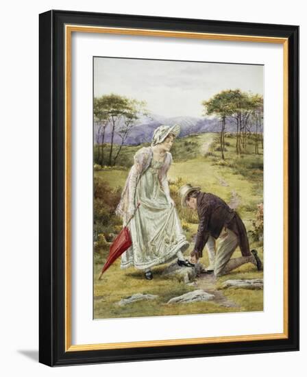 A Gentlemanly Act-George Goodwin Kilburne-Framed Giclee Print