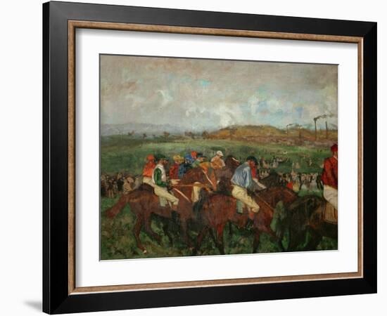 A Gentlemen's Race, Before the Start, 1862 and 1882-Edgar Degas-Framed Giclee Print