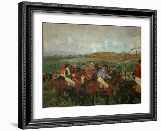 A Gentlemen's Race, Before the Start, 1862 and 1882-Edgar Degas-Framed Giclee Print