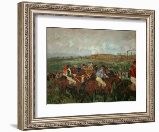 A Gentlemen's Race, Before the Start, 1862 and 1882-Edgar Degas-Framed Giclee Print