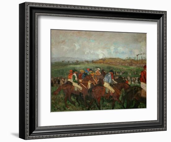 A Gentlemen's Race, Before the Start, 1862 and 1882-Edgar Degas-Framed Giclee Print