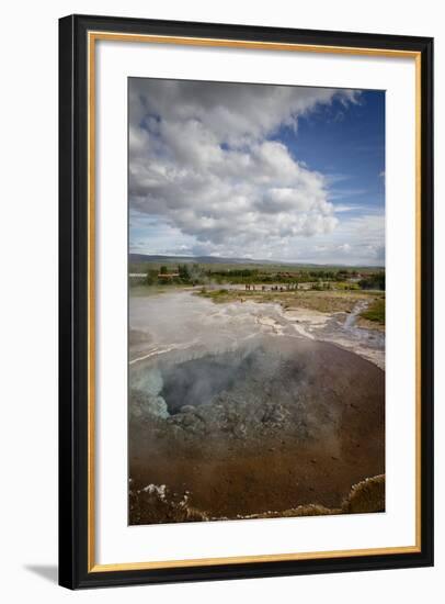 A Geothermal Hotspring Pool with Dissolved Minerals, Geysir, Golden Circle, Iceland, Polar Regions-Yadid Levy-Framed Photographic Print