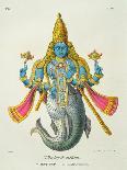 Shiva, One of the Gods of the Hindu Trinity (Trimurt) with His Consort Parvati, C19th Century-A Geringer-Giclee Print