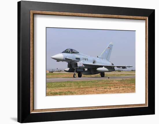 A German Air Force Eurofighter Ef-2000 Taxiing on Runway-Stocktrek Images-Framed Photographic Print