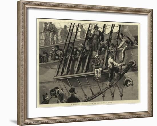 A German Emigrant Ship in Southampton Dock-Joseph Nash-Framed Giclee Print